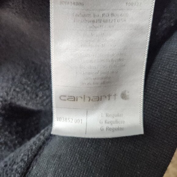 Carhartt Sweatshirt Mens Large Original 001 Black Paint Splatter Thrashed Grunge - Picture 9 of 11